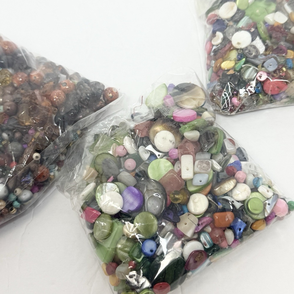 Mixed Bead Soup Glass Shell Stone Jewelry Making Craft Beads Bulk Loose Assorted - Picture 6 of 12